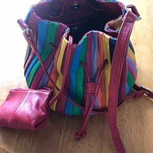 BRIO! RAINBOW BUCKET CROSSBODY PURSE